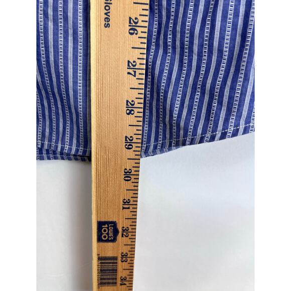Hugo Boss Men's XXL Blue/Gray Striped Button Up Shirt Regular Fit Long Sleeve - Picture 7 of 9